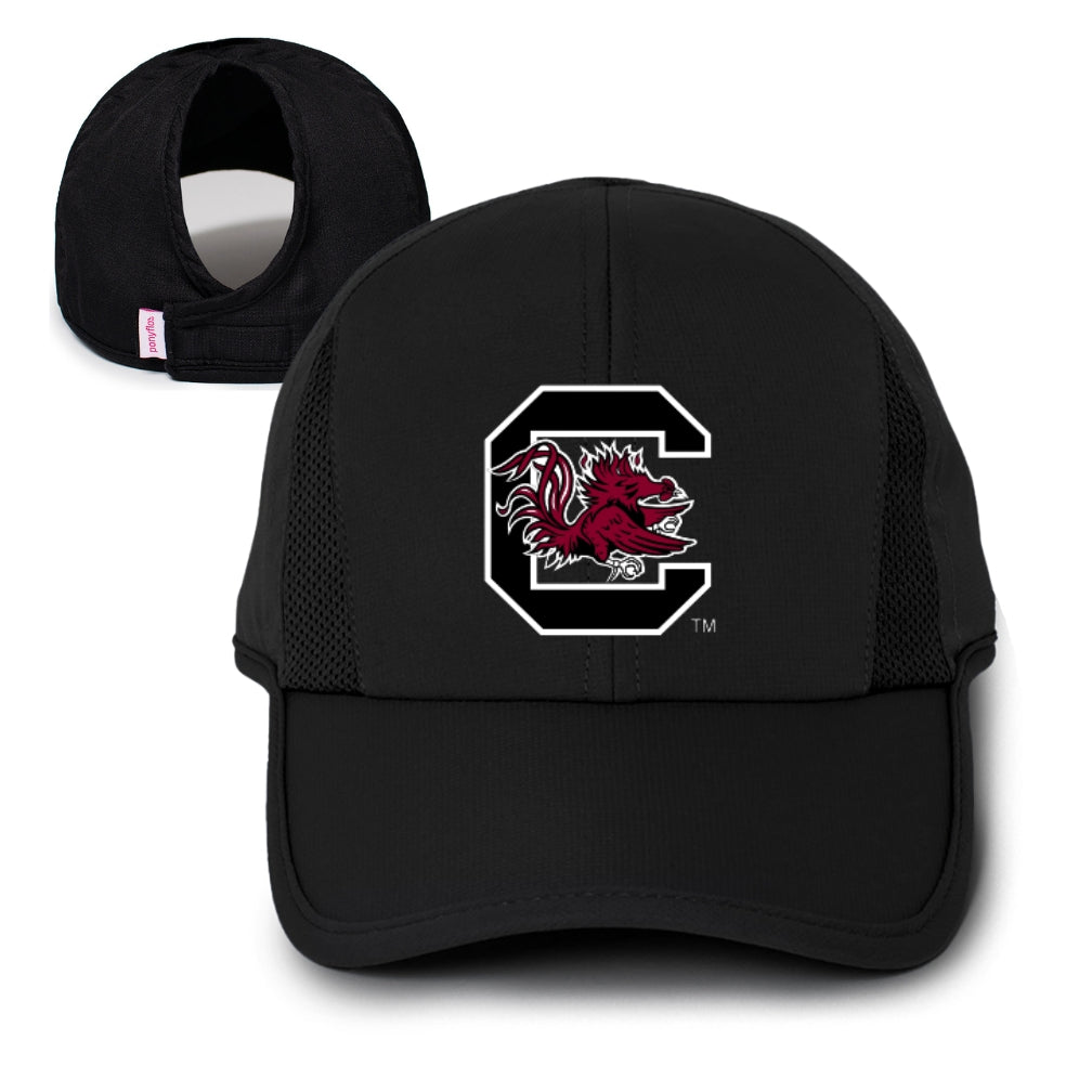 SOUTH CAROLINA GAMECOCKS BLACK BLOCK C LADIES PONYFLO HAT