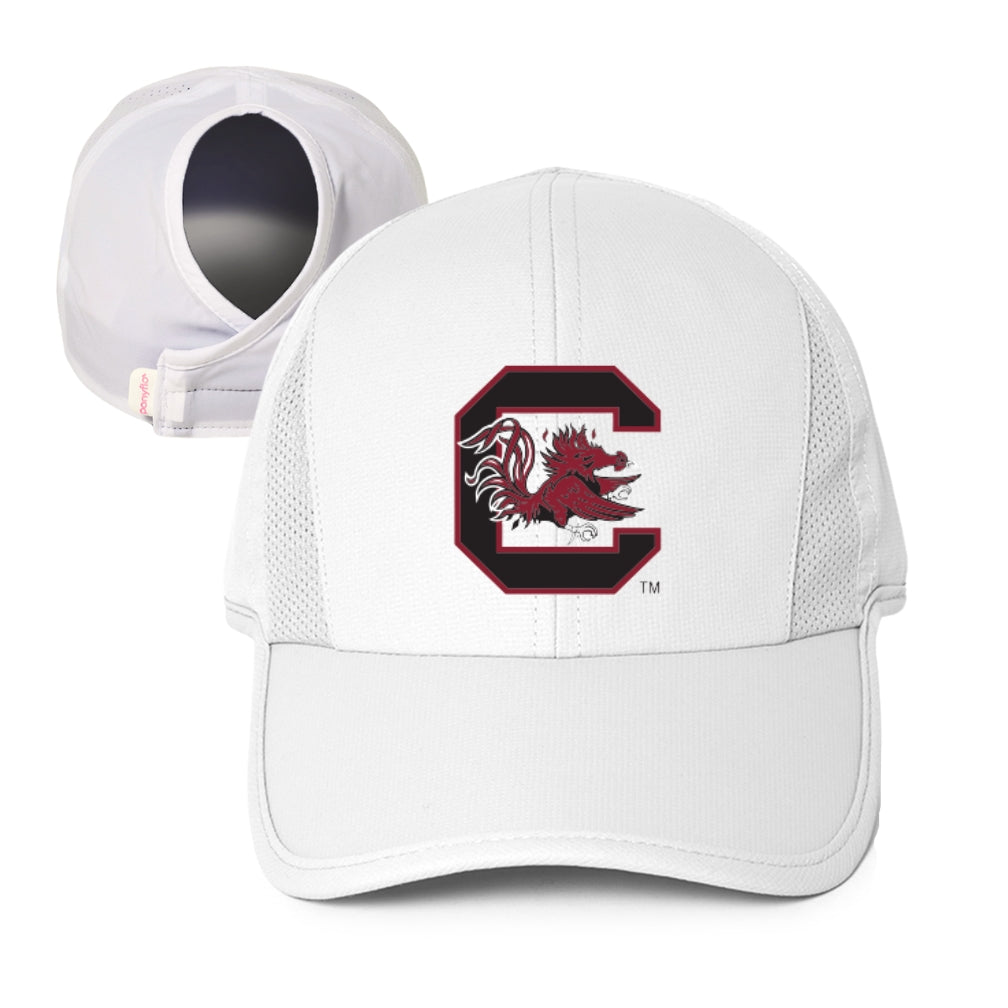 SOUTH CAROLINA GAMECOCKS BLACK BLOCK C LADIES PONYFLO HAT