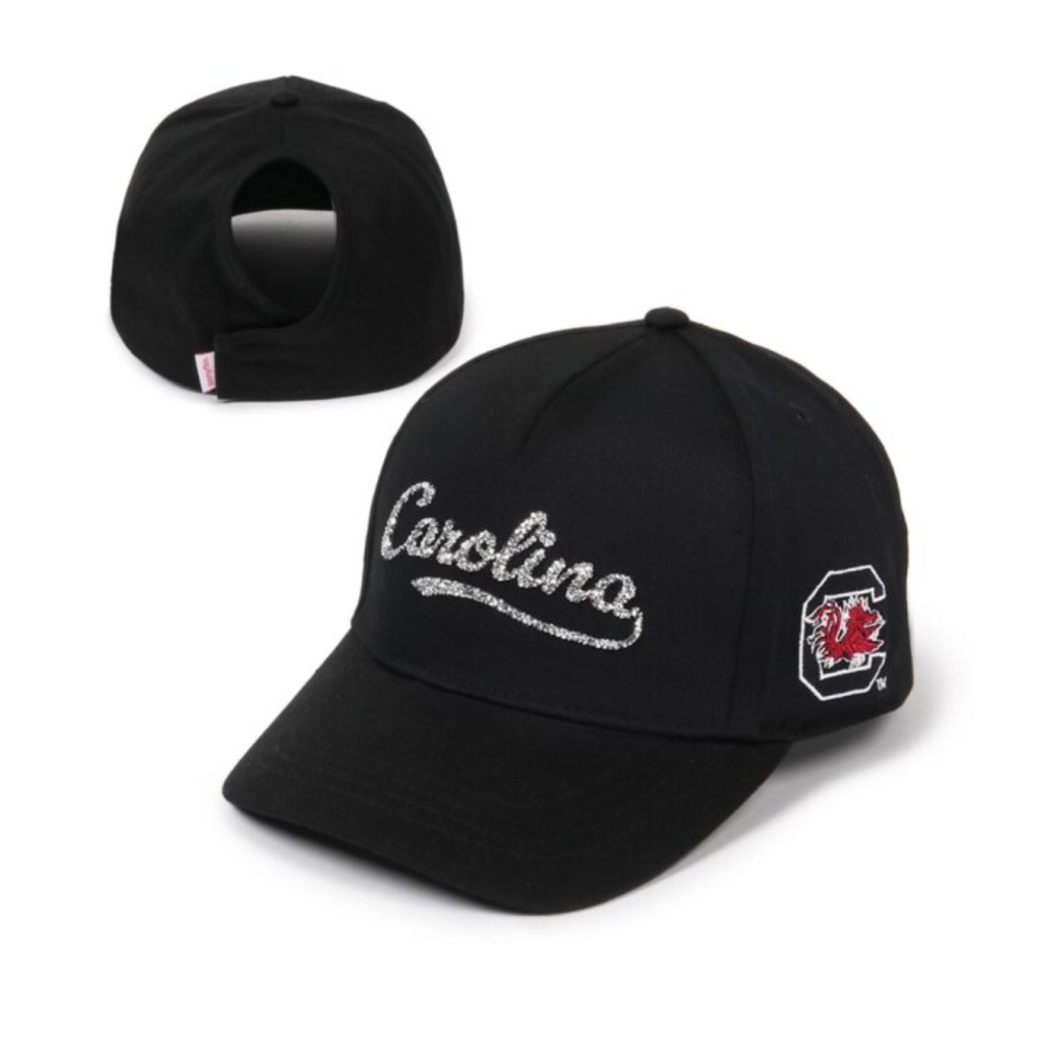 SOUTH CAROLINA GAMECOCKS BLACK BLING PONYTAIL HAT