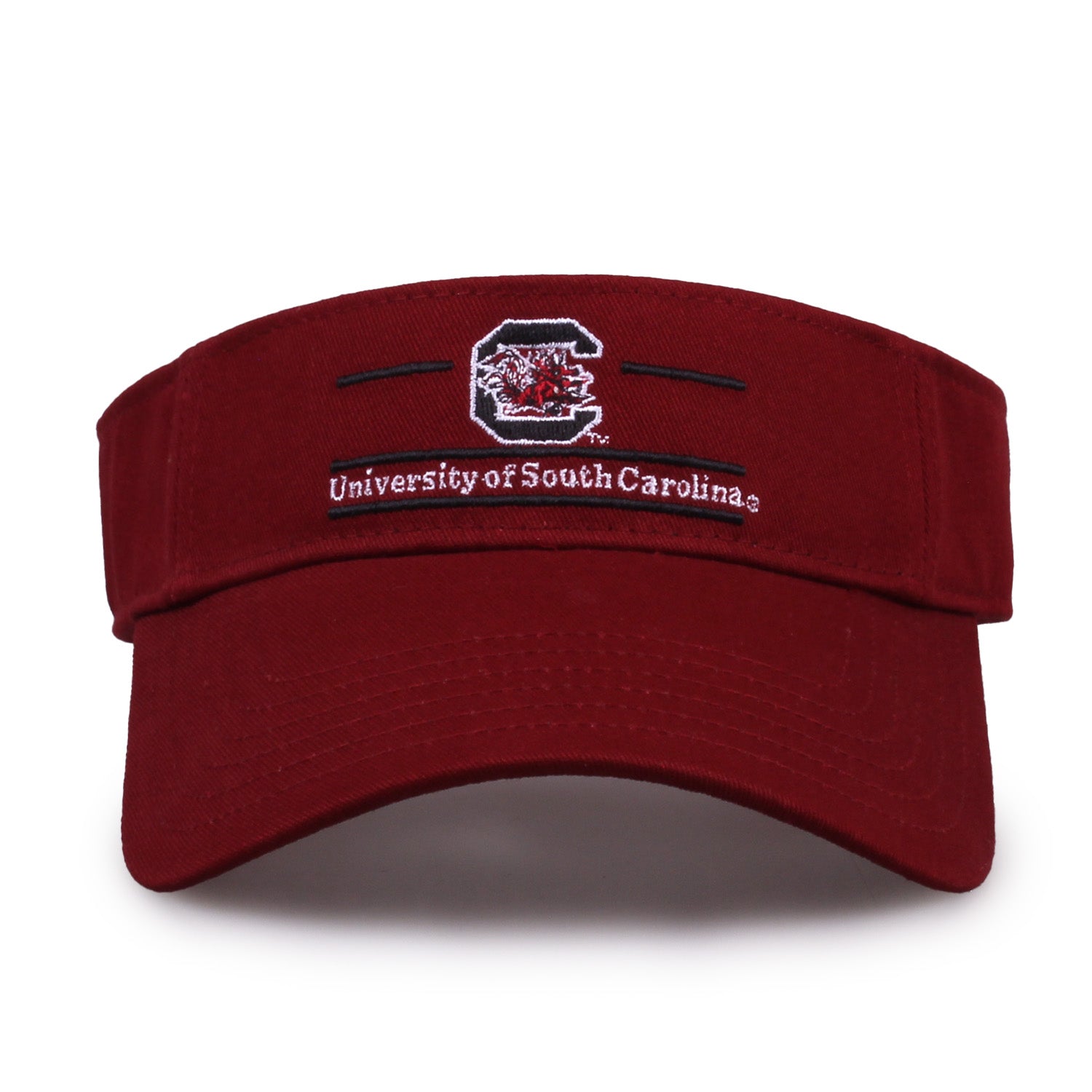 SOUTH CAROLINA GAMECOCKS GARNET SPLIT BAR VISOR