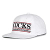 WHITE 1980&#39;S THROWBACK COCKS BAR HAT