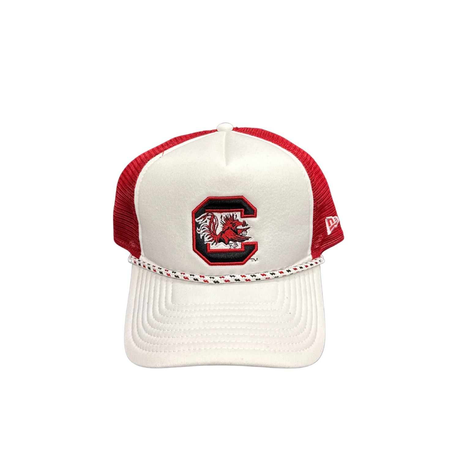 SOUTH CAROLINA GAMECOCKS WHITE WITH C BLOCK HAT