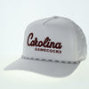 SOUTH CAROLINA GAMECOCKS WHITE AND GRAY ROPE CADDY HAT