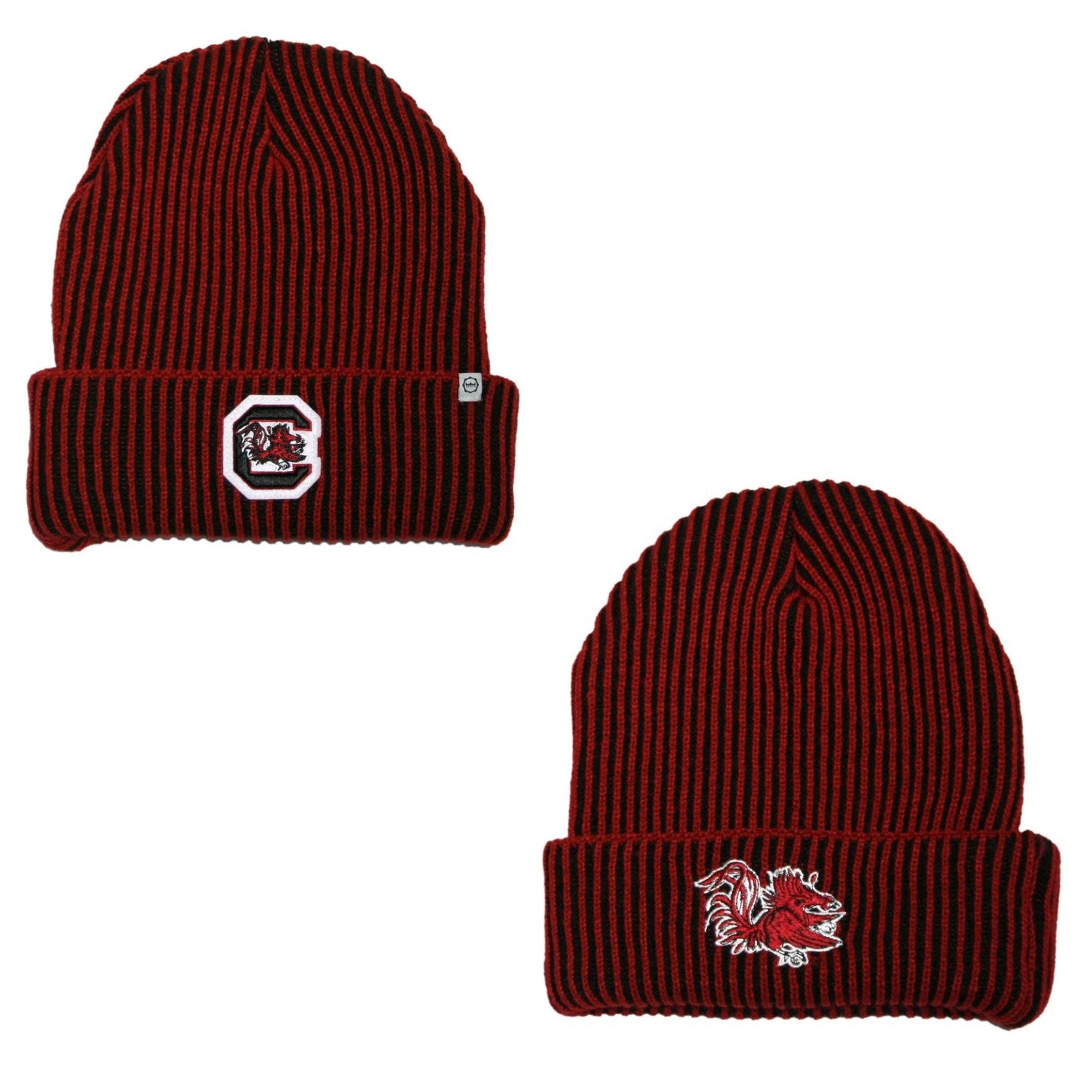 SOUTH CAROLINA GAMECOCKS GARNET AND BLACK STOKE CUFF BEANIE