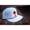 SOUTH CAROLINA WHITE WITH GARNET PALMETTO TREE ROPE SNAPBACK