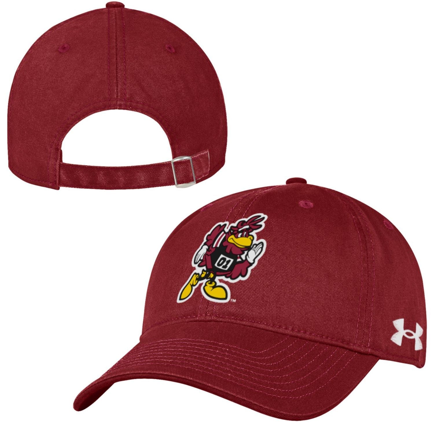 SOUTH CAROLINA GAMECOCKS UA GARNET COCKY TRACK HAT