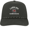 SOUTH CAROLINA GAMECOCKS BLACK ARCH CAROLINA WITH C BLOCK ROPE HAT