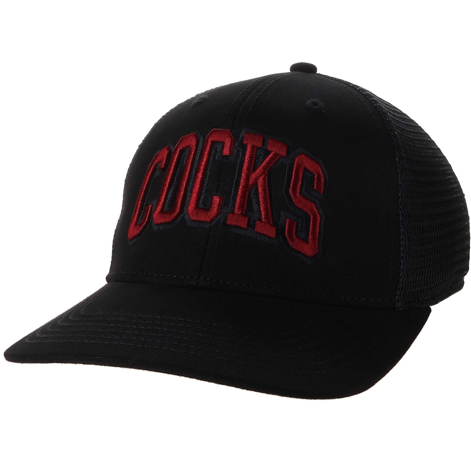 SOUTH CAROLINA GAMECOCKS BLACK ARCH COCKS TRUCKER