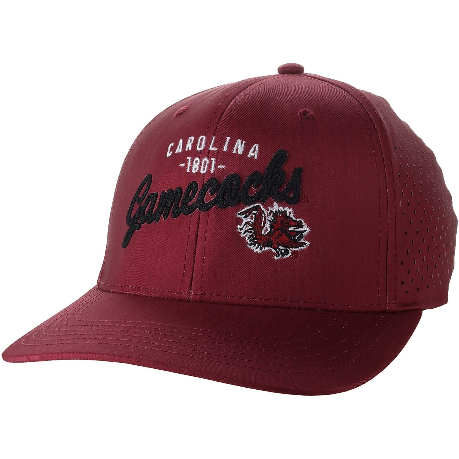 SOUTH CAROLINA GAMECOCKS GARNET CURSIVE GAMECOCKS CAROLINA 1801 HAT