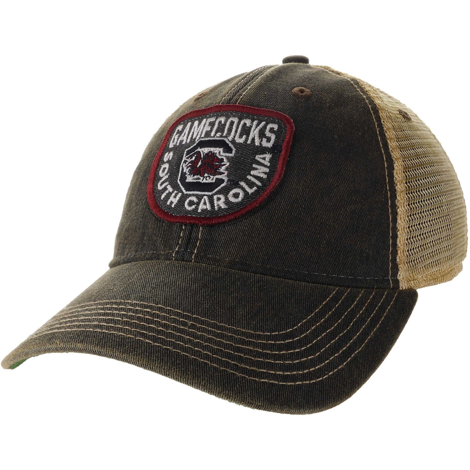SOUTH CAROLINA GAMECOCKS BLACK GAMECOCKS BLOCK C PATCH TRUCKER