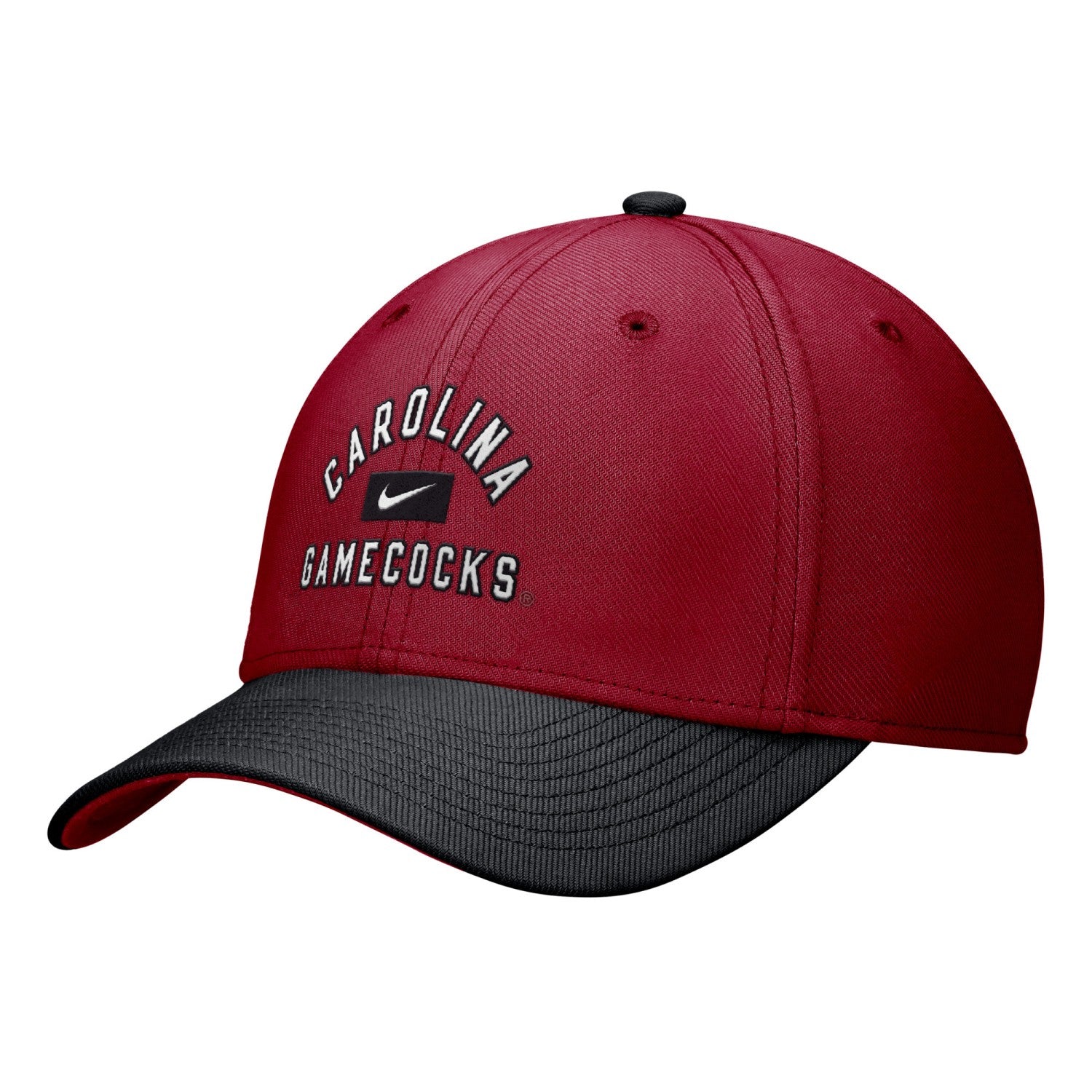 SOUTH CAROLINA GAMECOCKS GARNET AND BLACK ARCH CAROLINA GAMECOCKS NIKE SIZED HAT