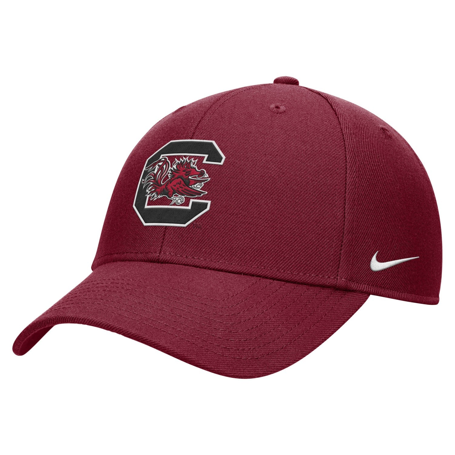 SOUTH CAROLINA GAMECOCKS GARNET BLOCK C NIKE RISE HAT