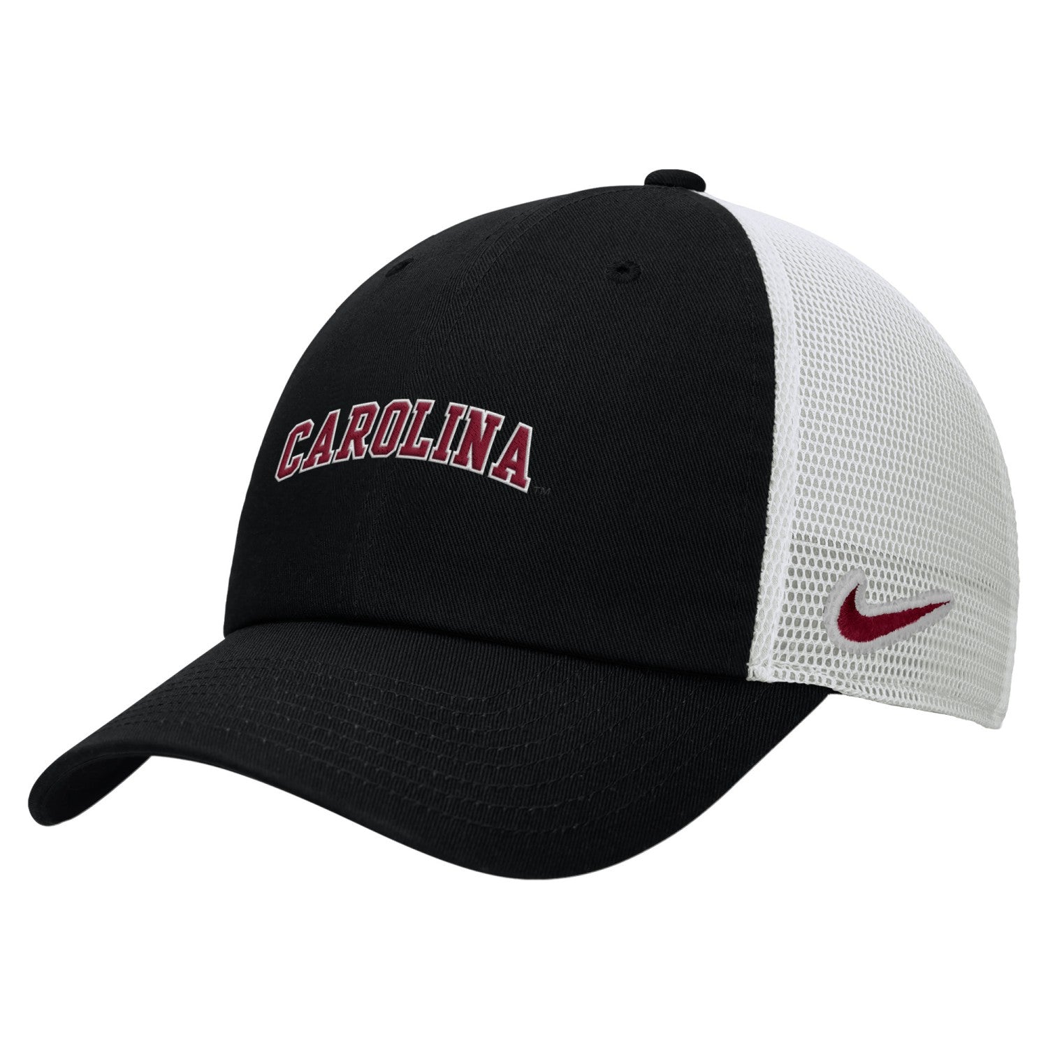 SOUTH CAROLINA GAMECOCKS BLACK AND WHITE ARCH CAROLINA NIKE CLUB TRUCKER