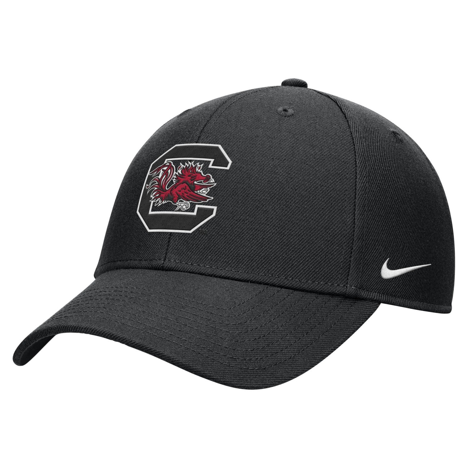 SOUTH CAROLINA GAMECOCKS BLACK BLOCK C NIKE RISE HAT