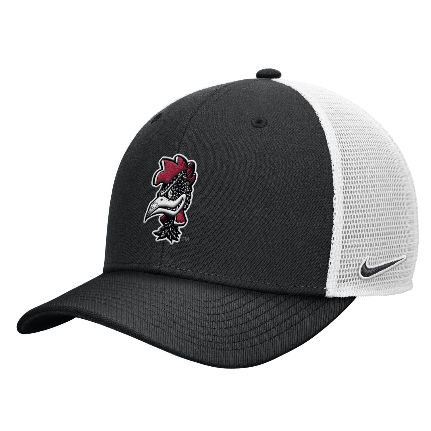 SOUTH CAROLINA GAMECOCKS BLACK AND WHITE VAULT NIKE RISE TRUCKER