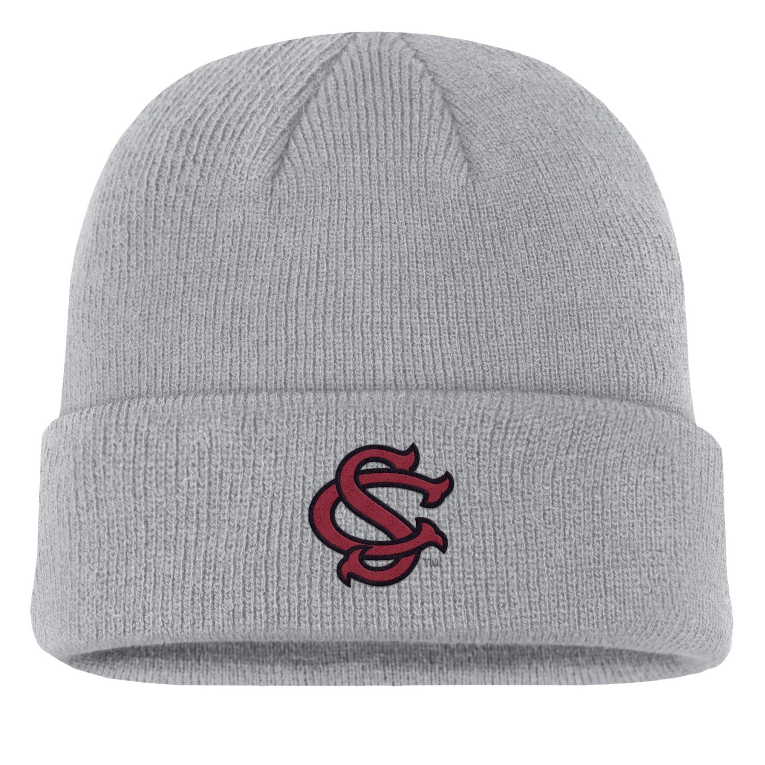SOUTH CAROLINA GAMECOCKS GRAY INTERLOCKING SC NIKE TERRA BEANIE