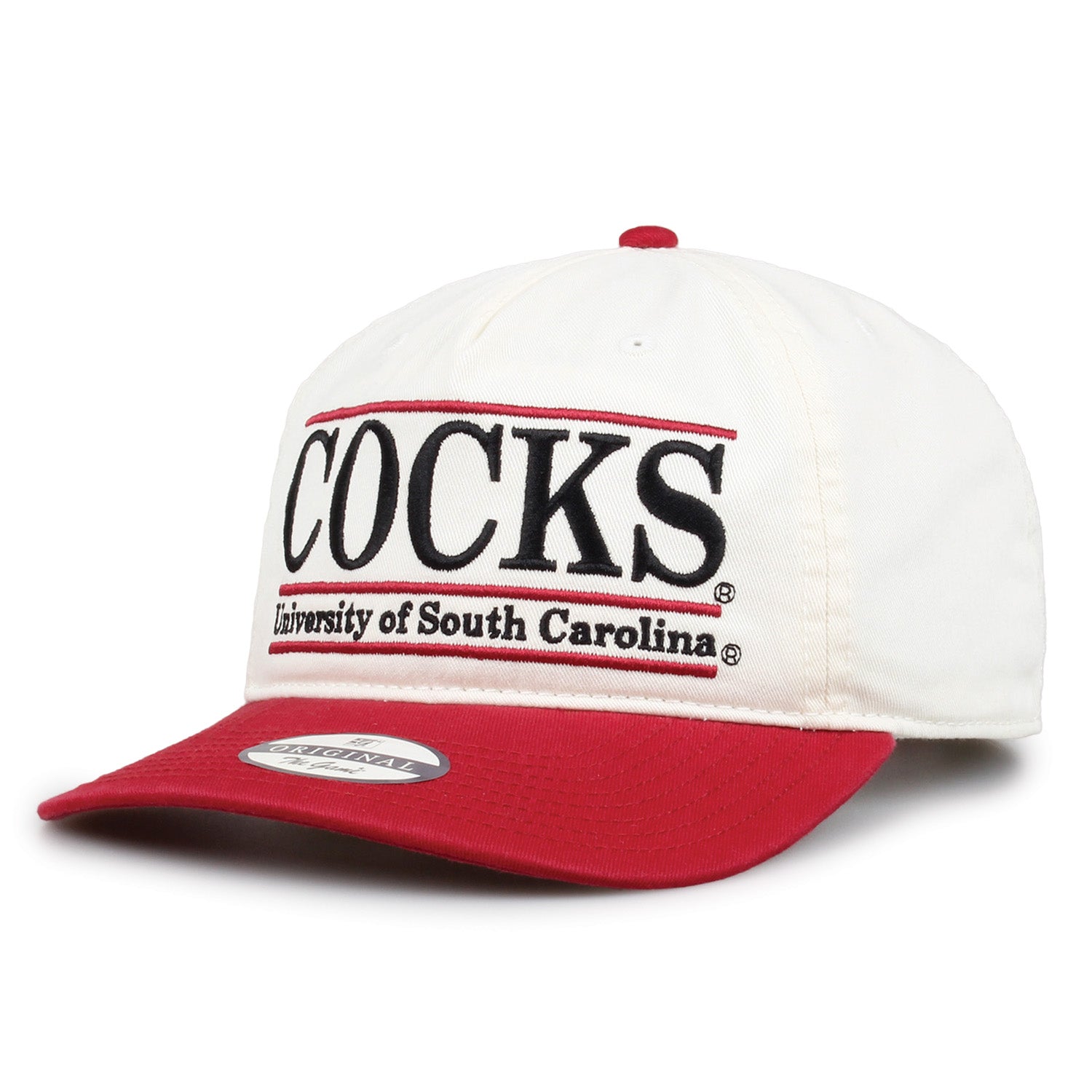 SOUTH CAROLINA GAMECOCKS IVORY AND GARNET ORIGINAL BAR SNAPBACK