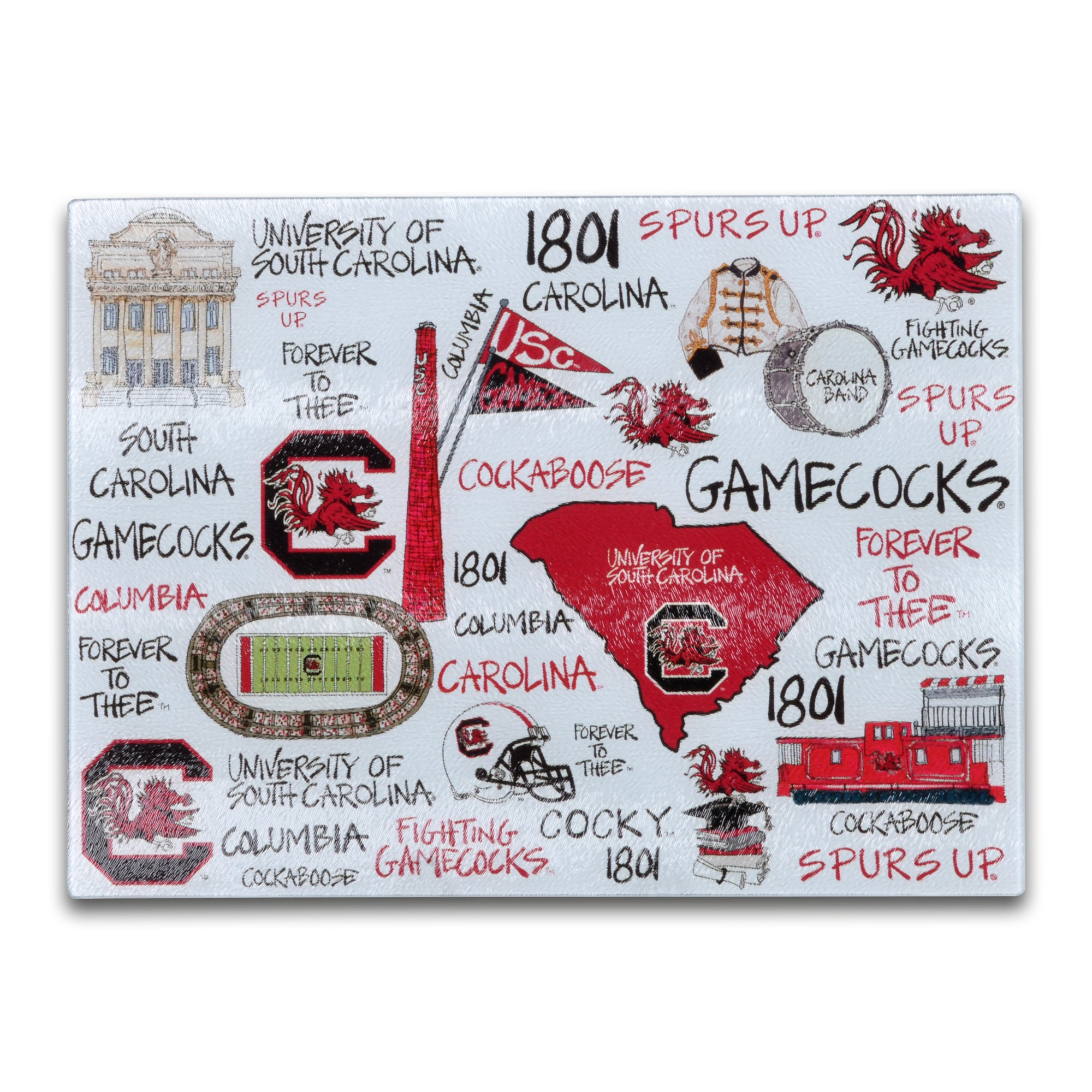 SOUTH CAROLINA GAMECOCKS CUTTING BOARD