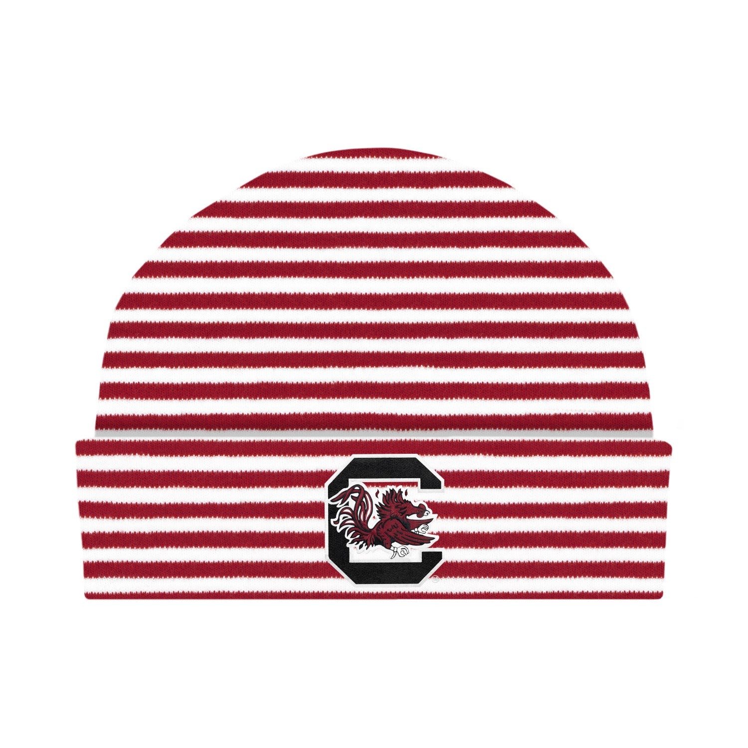 SOUTH CAROLINA GAMECOCKS GARNET AND WHITE STRIPE KNIT CAP