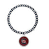 SOUTH CAROLINA SILVER TONE STRETCH GAMECOCK BRACELET