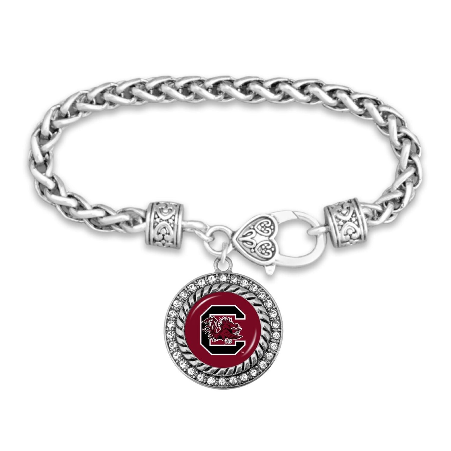 SOUTH CAROLINA ALLIE GIRL SILVER TONE BRACELET
