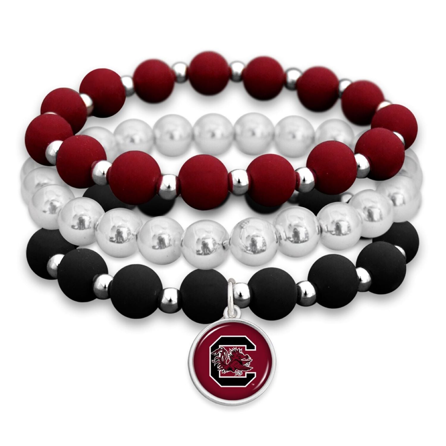 SOUTH CAROLINA SILICONE 3-STACK BRACELET SET