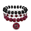 SOUTH CAROLINA CRYSTAL 3-STACK BRACELET SET