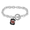 SOUTH CAROLINA AUDREY GIRL SILVER TONE BRACELET