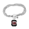 SOUTH CAROLINA GAMEDAY GLITTER SILVERTONE BRACELET