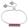 SOUTH CAROLINA NAMEPLATE SLIDER SILVER TONE BRACELET