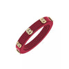 SOUTH CAROLINA GAMECOCKS GARNET ENAMEL BANGLE WITH GOLD TONE BLOCK C