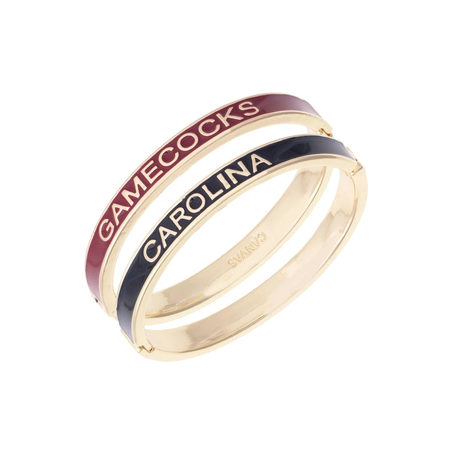SOUTH CAROLINA GAMECOCKS GOLD TONE SKINNY ENAMEL BANGLE
