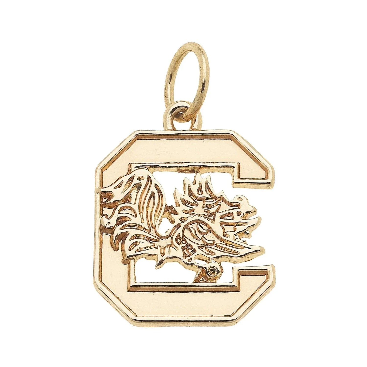 SOUTH CAROLINA GAMECOCKS GOLD TONE BLOCK C CHARM