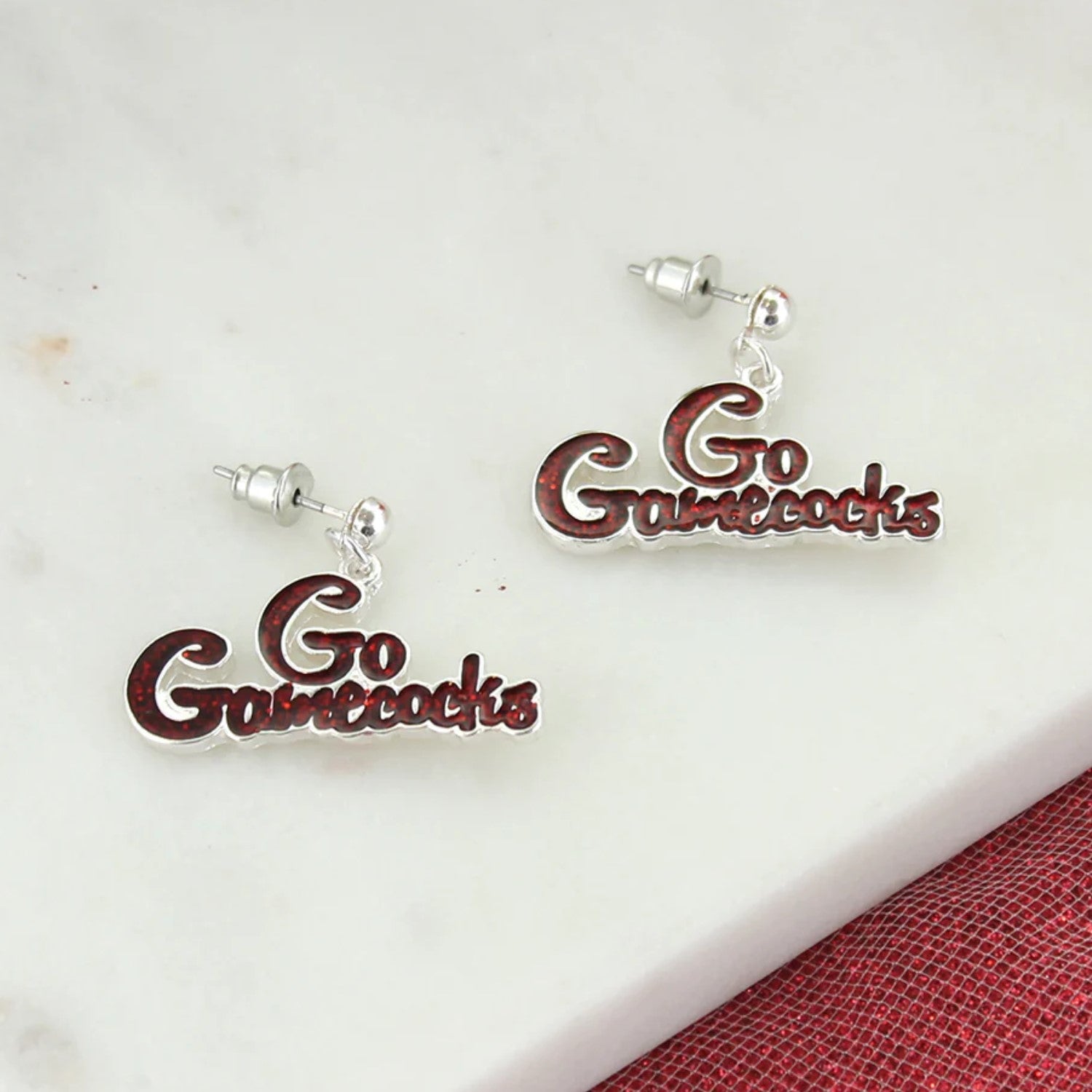 GO GAMECOCKS EARRINGS