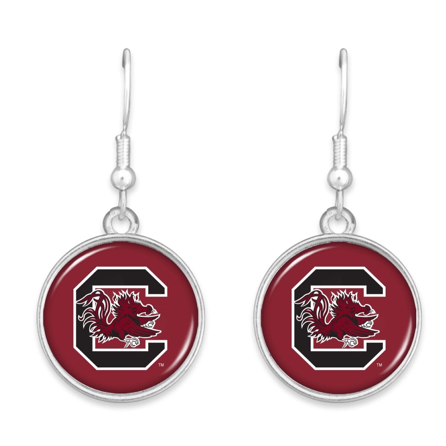 SOUTH CAROLINA LEAH ROUND DOME WIRE EARRING