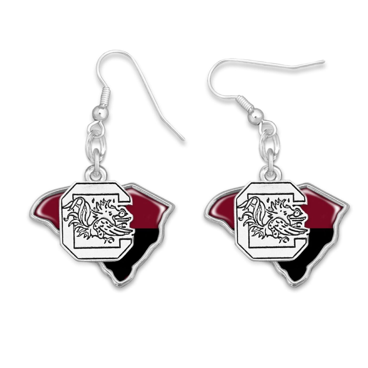 SOUTH CAROLINA TAT STATE EARRINGS
