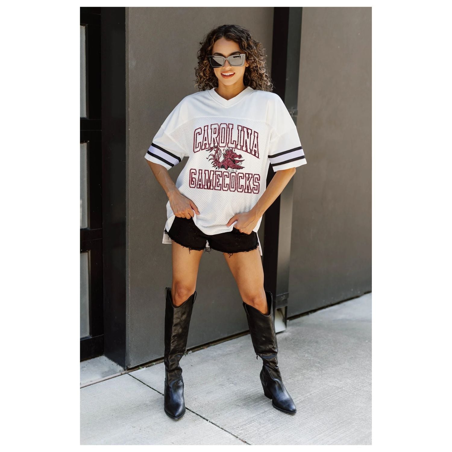 SOUTH CAROLINA GAMECOCKS WHITE LADIES GAMECOCK JERSEY