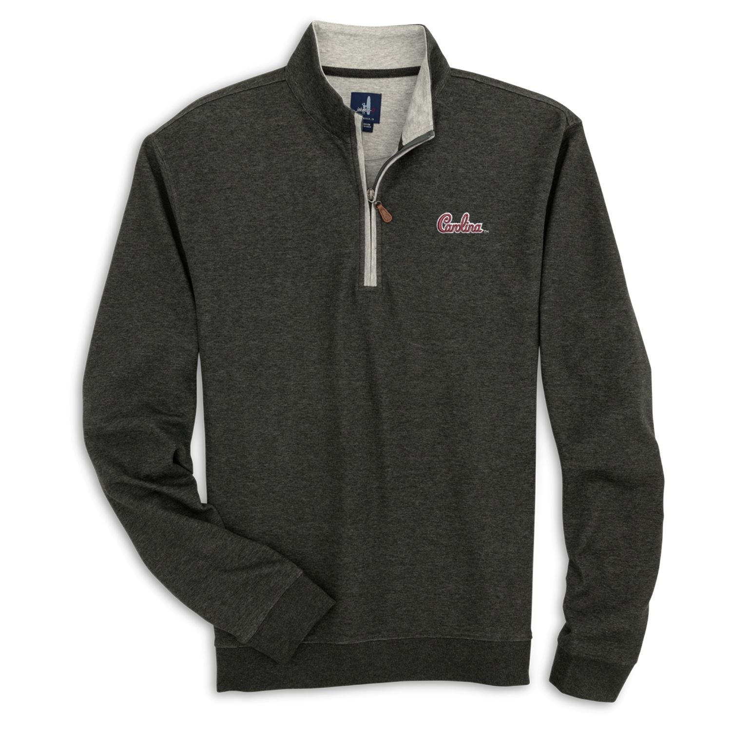 SOUTH CAROLINA GAMECOCKS BLACK SCRIPT 1/4 ZIP PULLOVER BY JOHNNIE-O