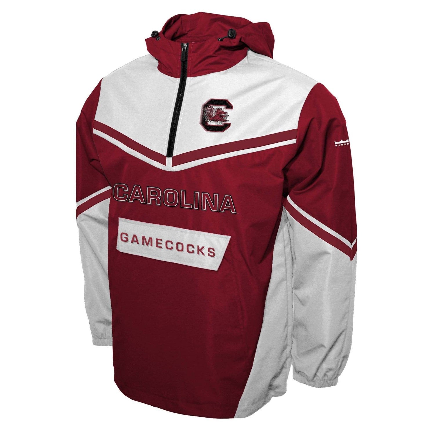 SOUTH CAROLINA GAMECOCKS GARNET AND WHITE ACTION 1/4 ZIP