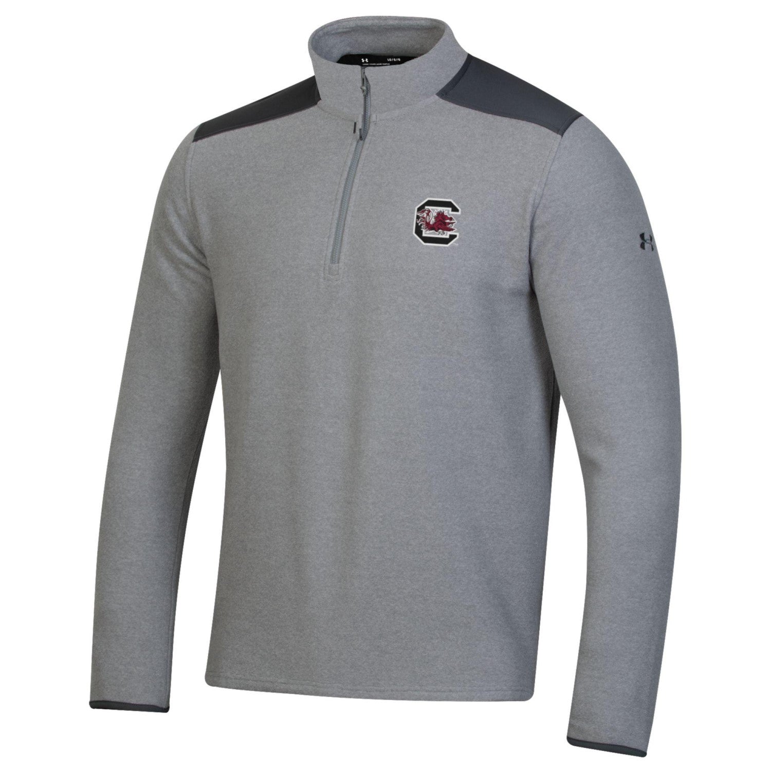 SOUTH CAROLINA GAMECOCKS GRAY BLOCK C MICRO FLEECE 1/4 ZIP Gamecock