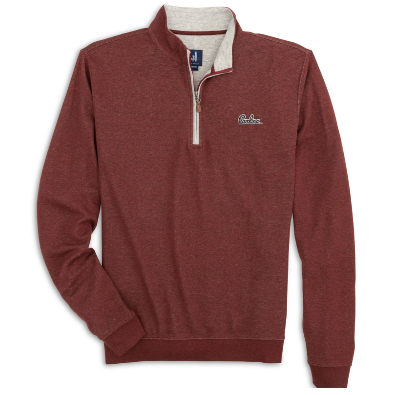 SOUTH CAROLINA GAMECOCKS GARNET SCRIPT SULLY 1/4 ZIP BY JOHNNIE-O