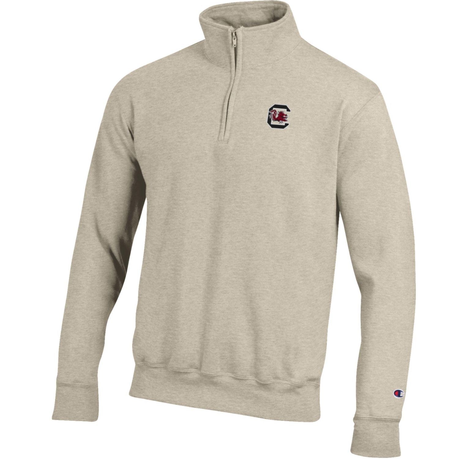 SOUTH CAROLINA GAMECOCKS OATMEAL BLOCK C 1/4 ZIP
