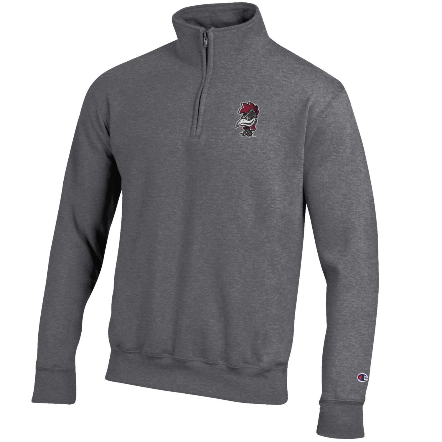 SOUTH CAROLINA GAMECOCKS CHAMPION GRAY VAULT ROOSTER 1/4 ZIP