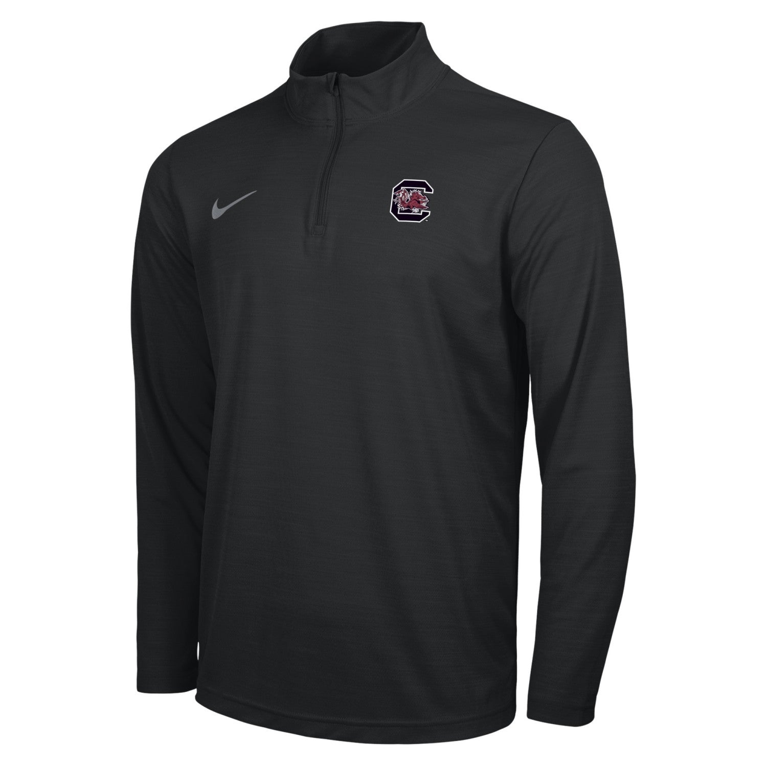 SOUTH CAROLINA GAMECOCKS BLACK BLOCK C NIKE INTENSITY 1/4 ZIP PULLOVER