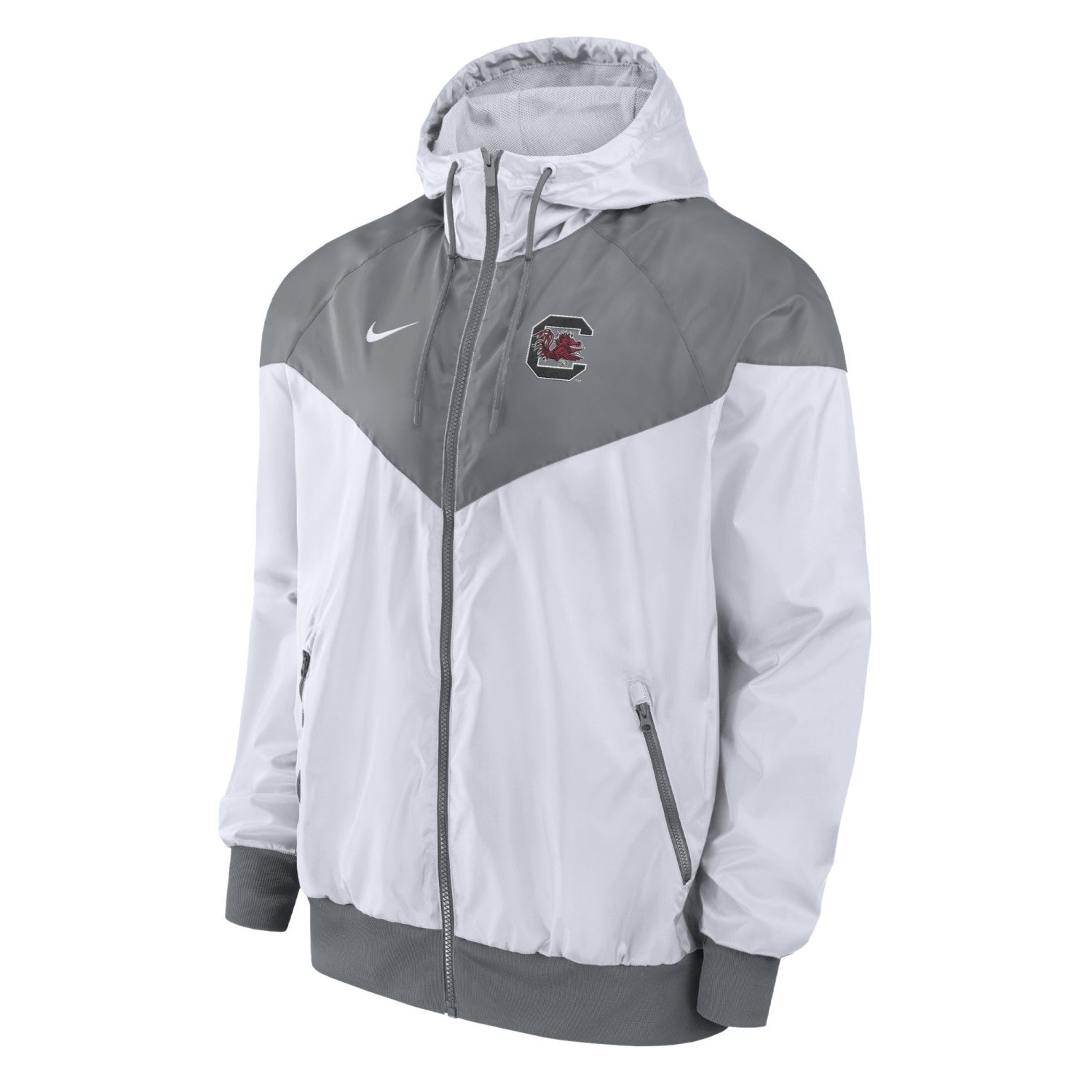 SOUTH CAROLINA GAMECOCKS WHITE BLOCK C NIKE WIND JACKET