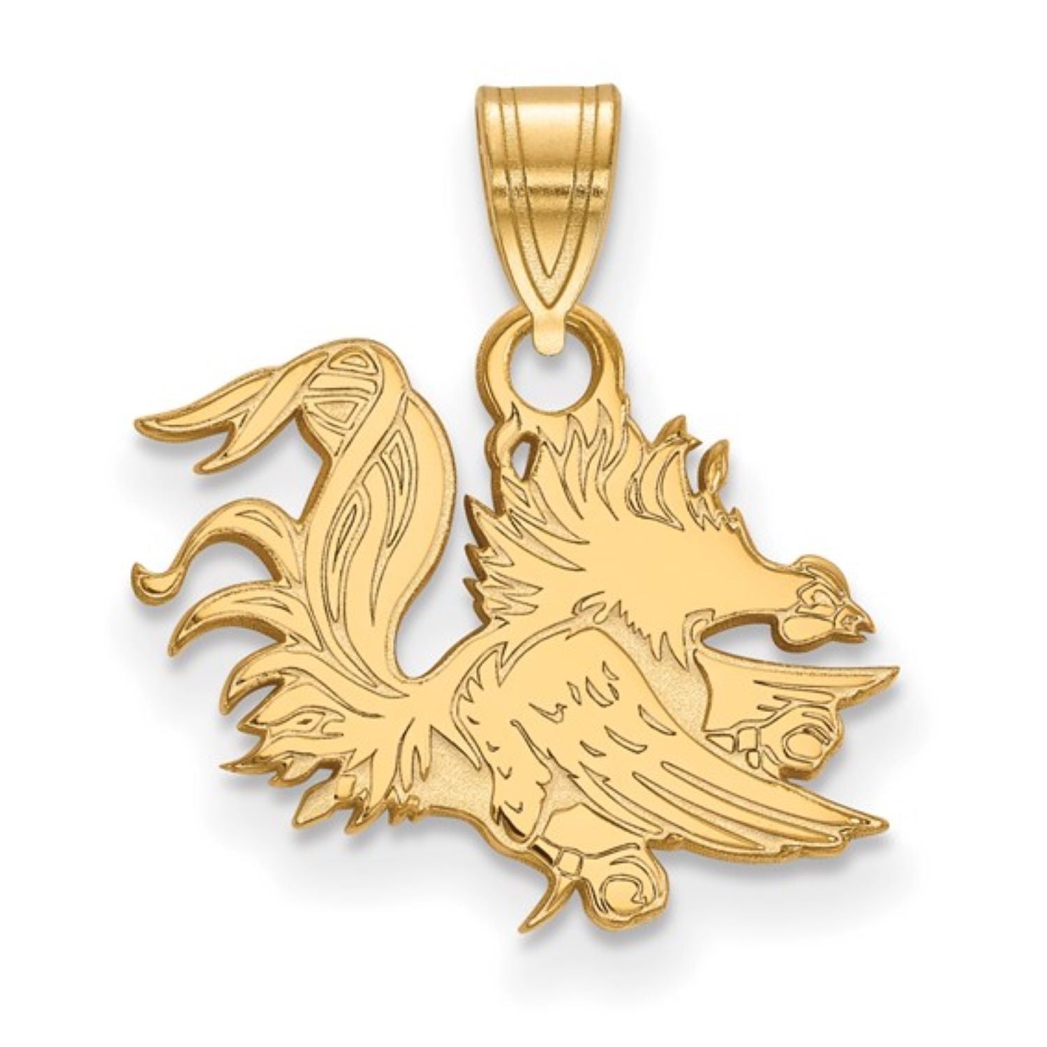SOUTH CAROLINA 10K YELLOW GOLD SMALL GAMECOCK PENDANT