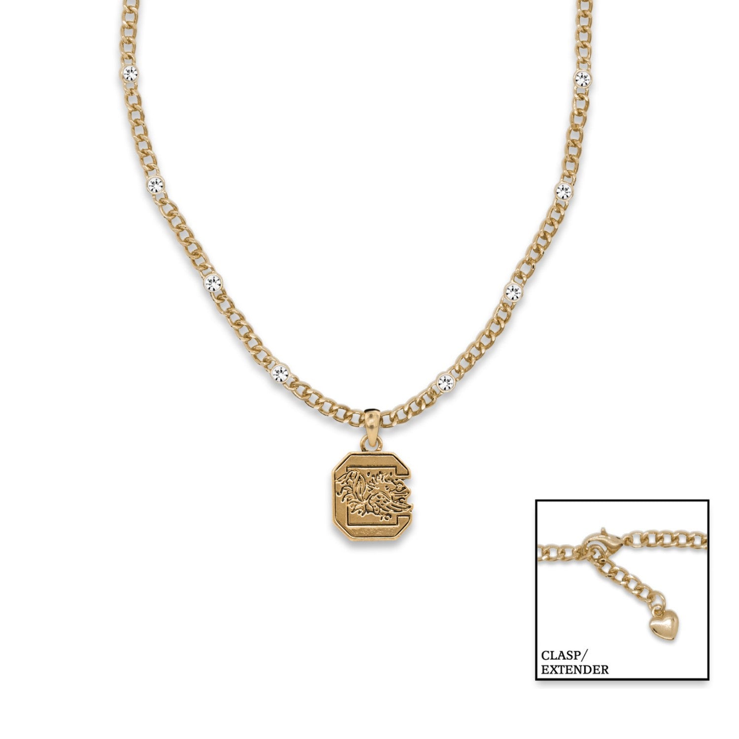 SOUTH CAROLINA GAMECOCKS GOLD TONE LYDIA NECKLACE