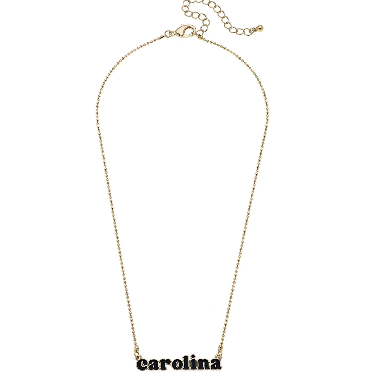 SOUTH CAROLINA GAMECOCKS GOLD TONE CAROLINA NECKLACE