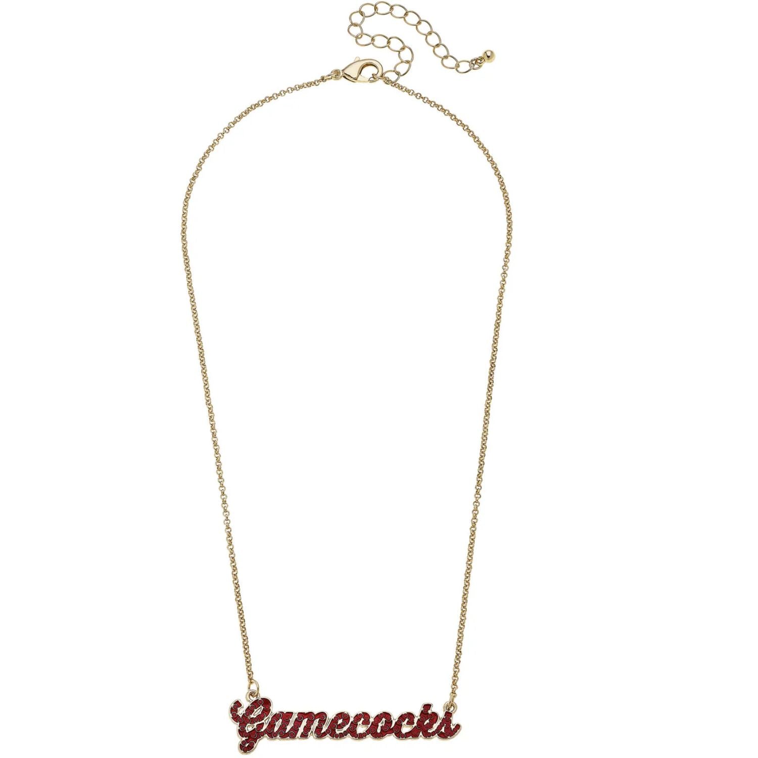 SOUTH CAROLINA GAMECOCKS GOLD TONE GAMECOCKS NECKLACE