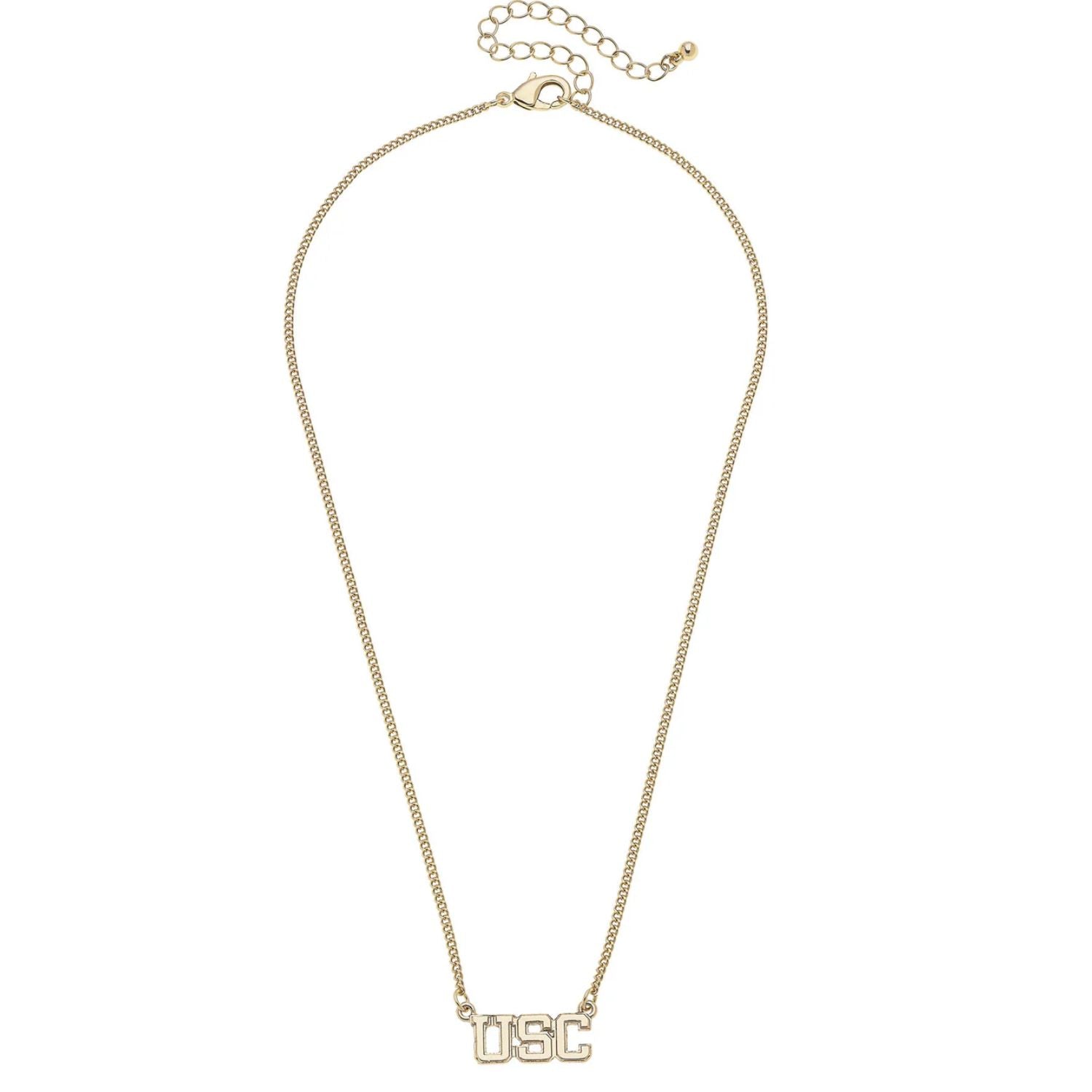 SOUTH CAROLINA GAMECOCKS GOLD TONE USC NECKLACE